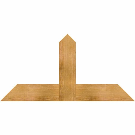 Ekena Millwork Portland Rough Sawn Timber Gable Bracket, Western Red Cedar, 48"W x 24"H x 4"D x 6"F, 12/12 Pitch GBW048X24X0406POR00RWR